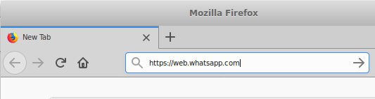 WhatsAppWeb Browser Adress Leiste